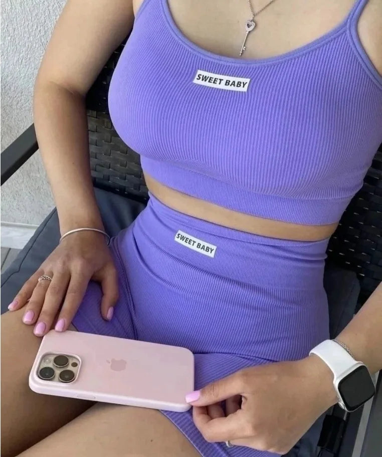 Seamless Strap Vest Set