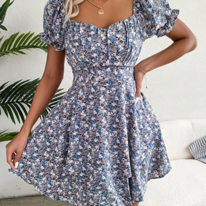 Summer Floral Swing Dress