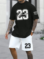 Digital Print Crewneck Tracksuit Set