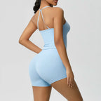 Everyday Solid Sleeveless True-To-Size Fit Two-Piece Yoga Set