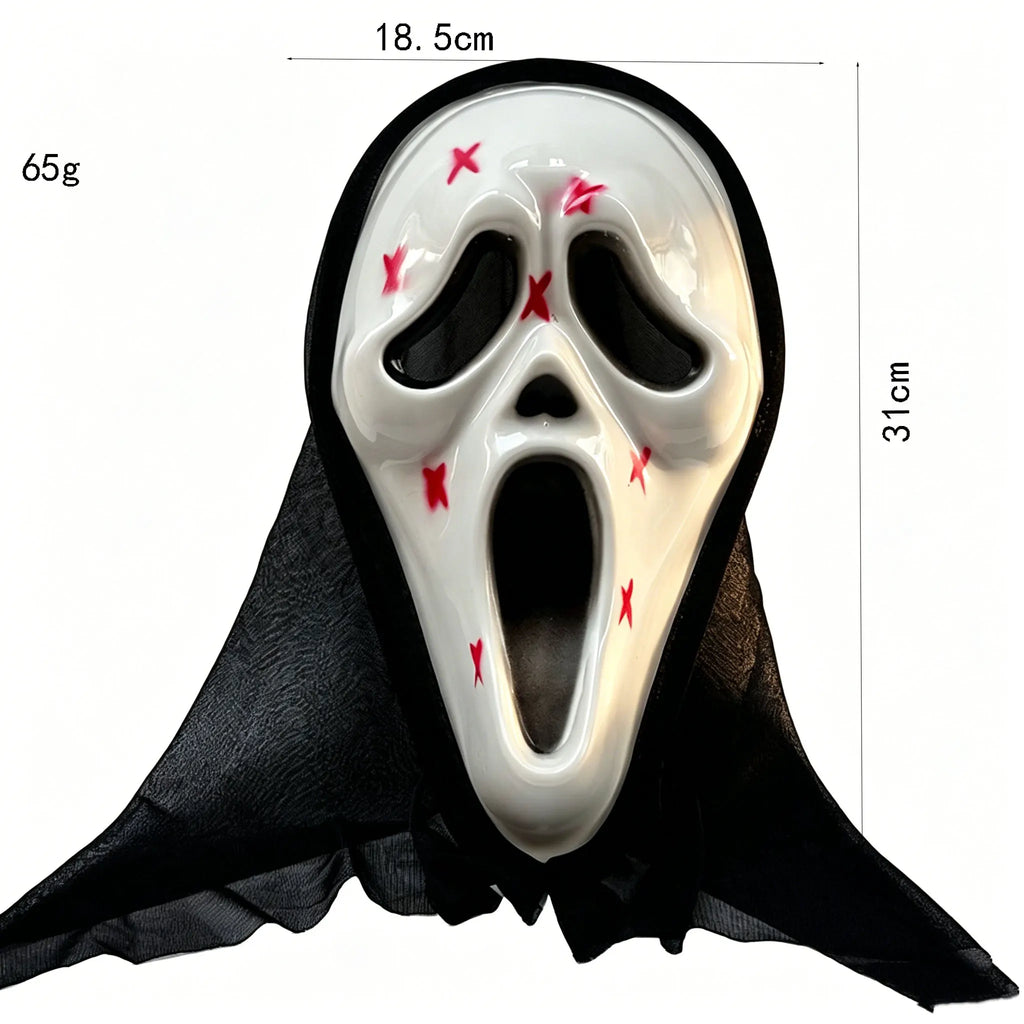 Ghost Mask with Mesh Hood