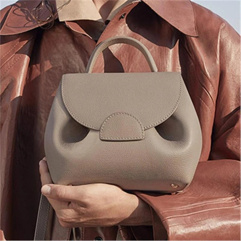 Split Leather Rectangle Bag