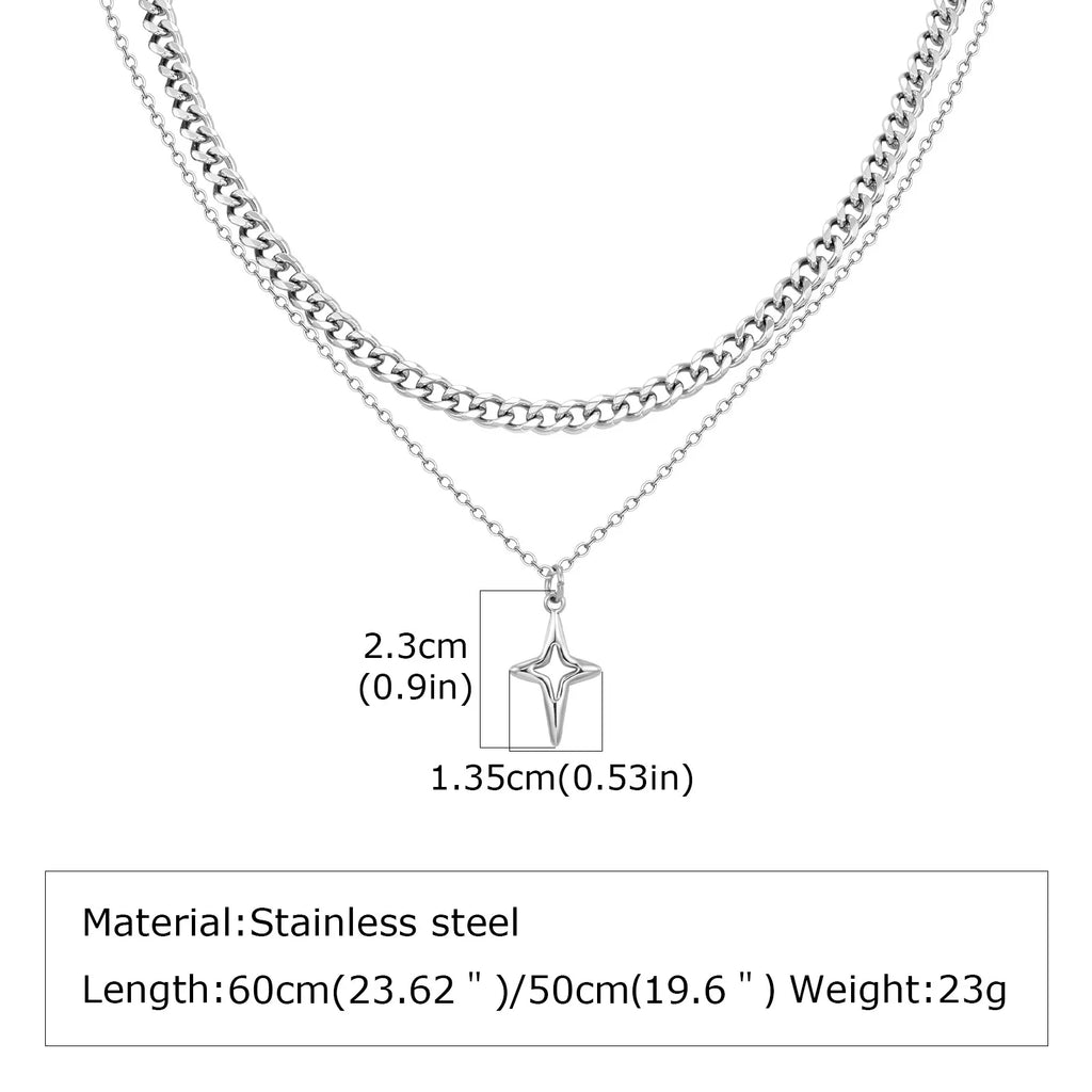 Vnox Star Pendant Necklace Set