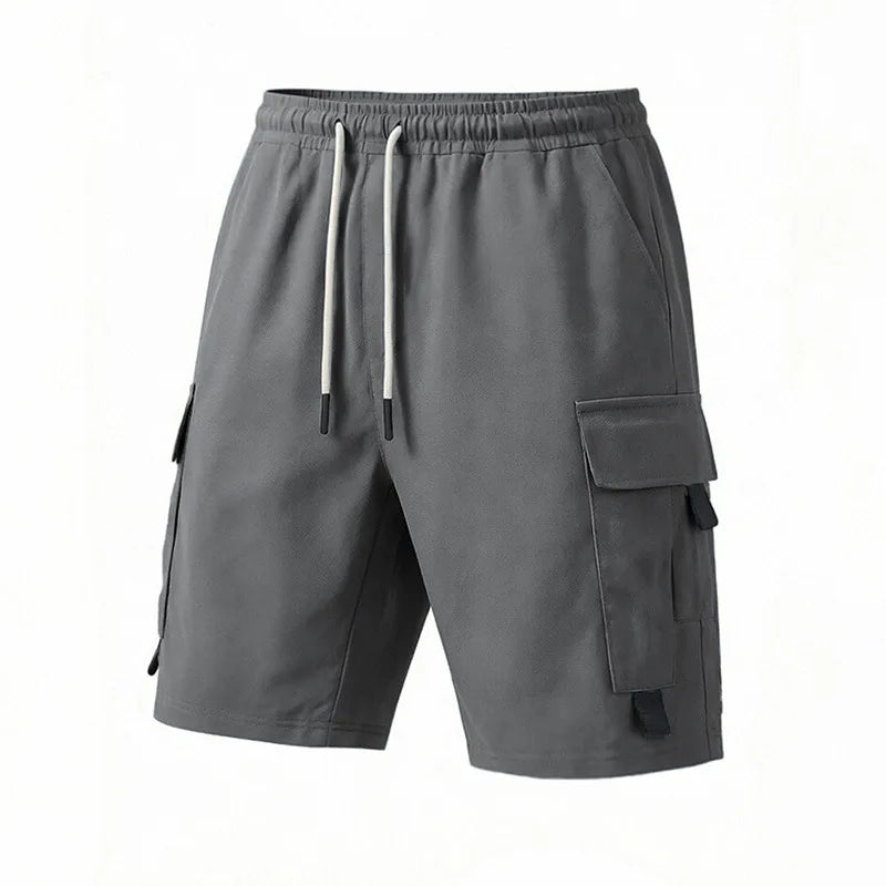 Flap Cargo Drawstring Shorts