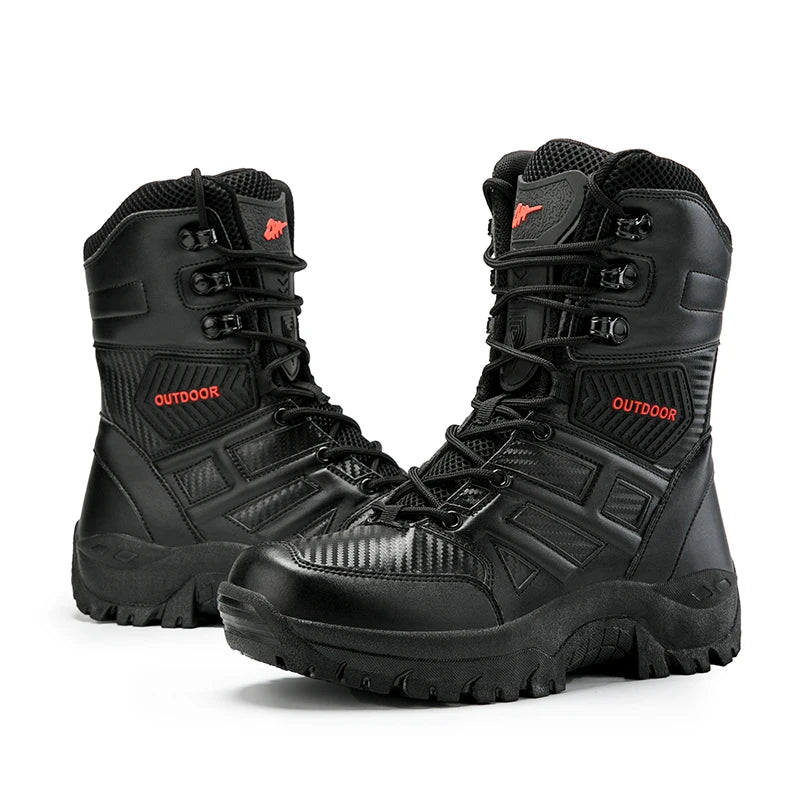 SENLONGBAO Desert Combat Leather Boots
