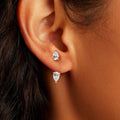 Double Pear Moissanite Stud Earrings