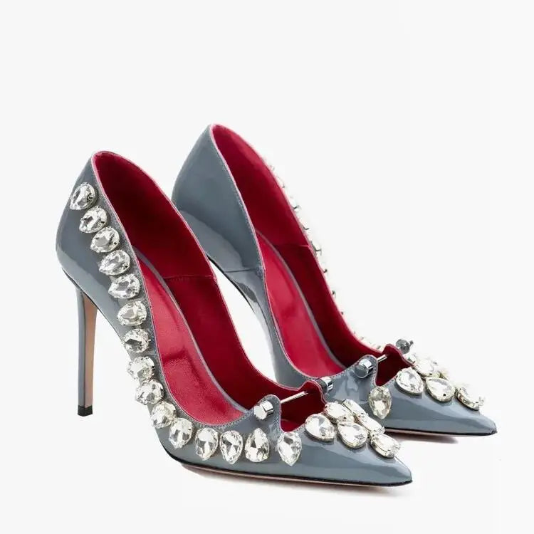 Metal-Embellished Buckle Pumps