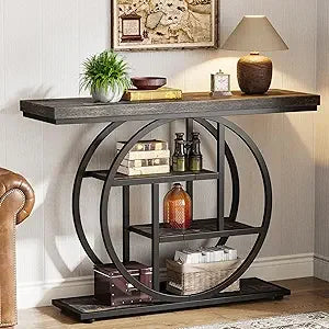 Narrow 4-Tier Storage Table