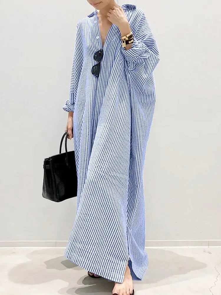 Stripe Printed Long Dress