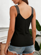 Rhinestone V-Neck Cami Top