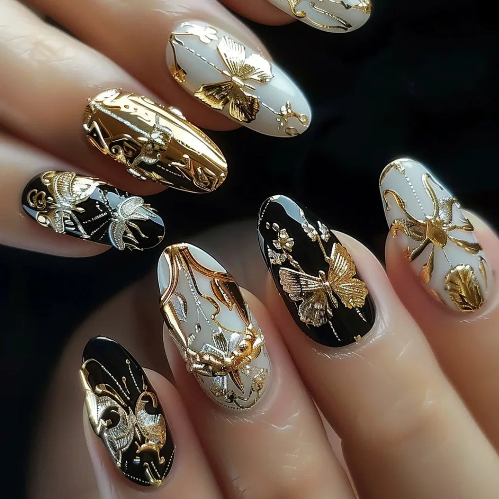 set Medium long fake nails