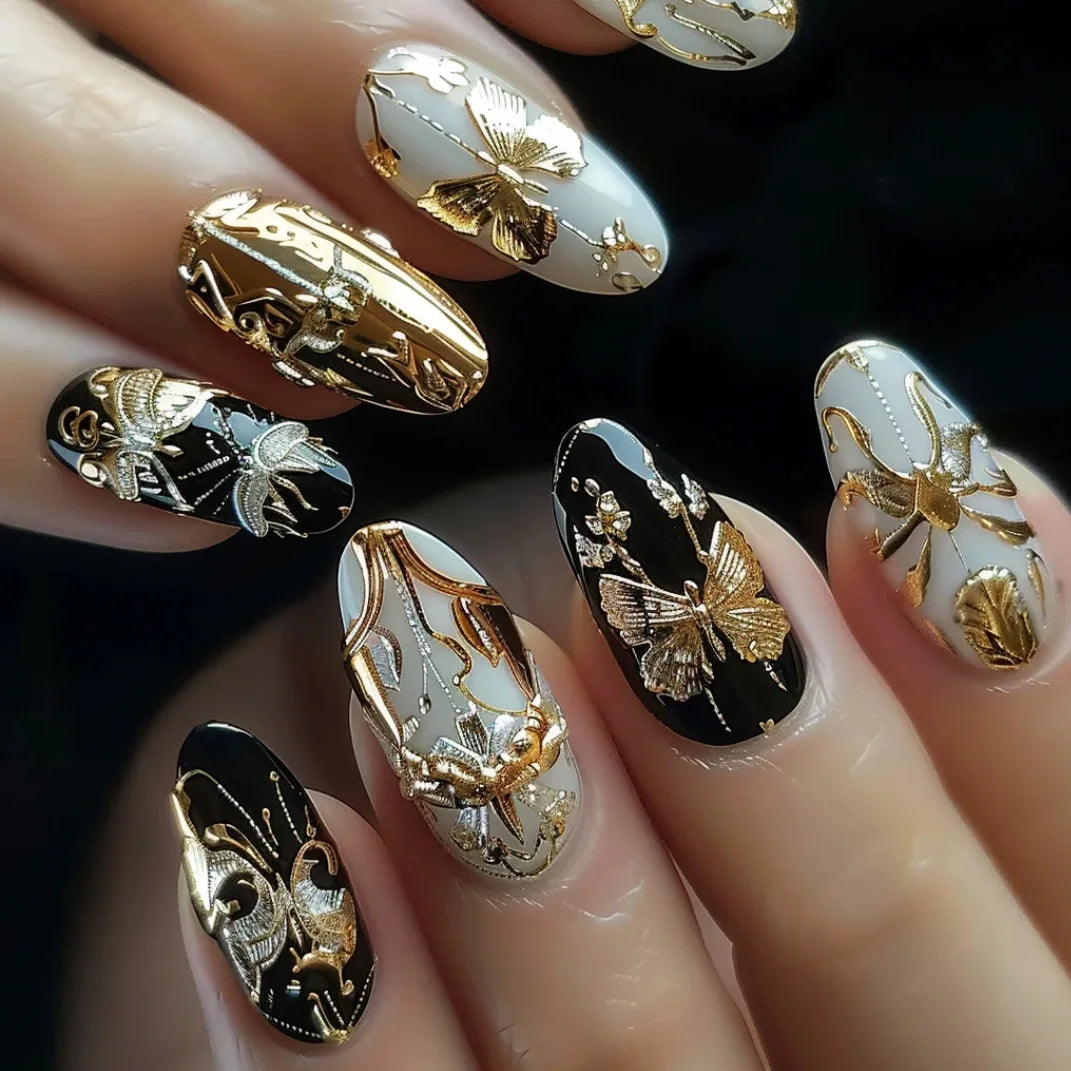 set Medium long fake nails