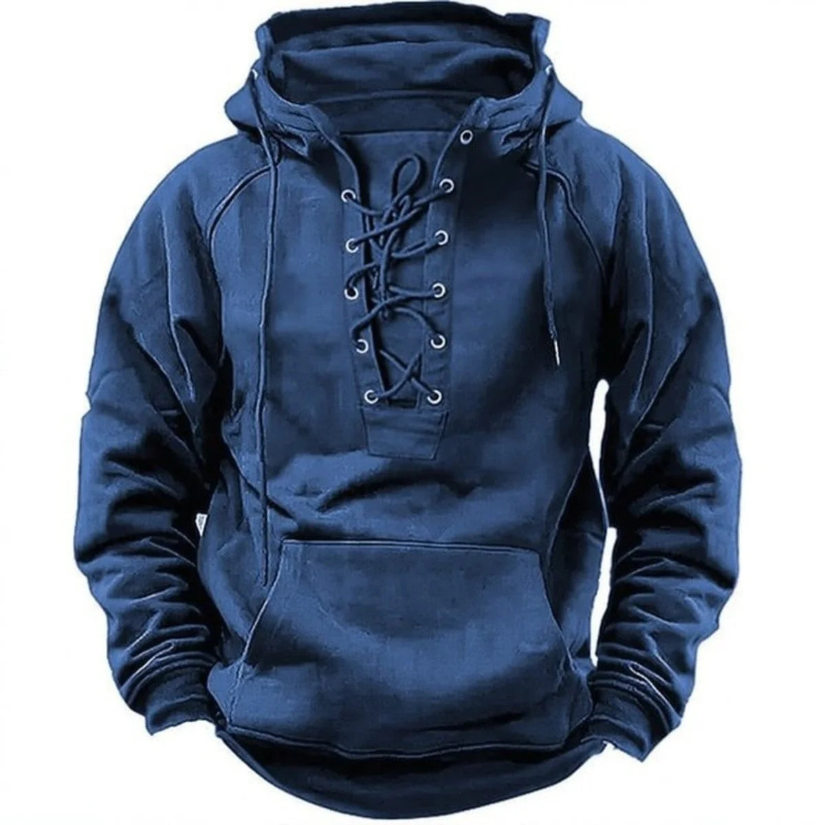 Retro Lace-Up Hoodie