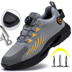 MJYTHF Rotating-Button Steel-Toe Boots
