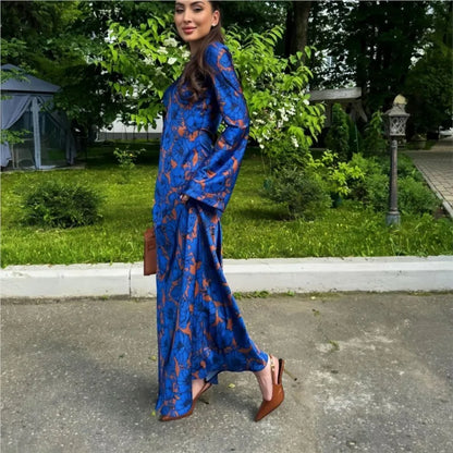 Multi-Color Print Waist Dress