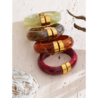 Acrylic Gold Bangle Set