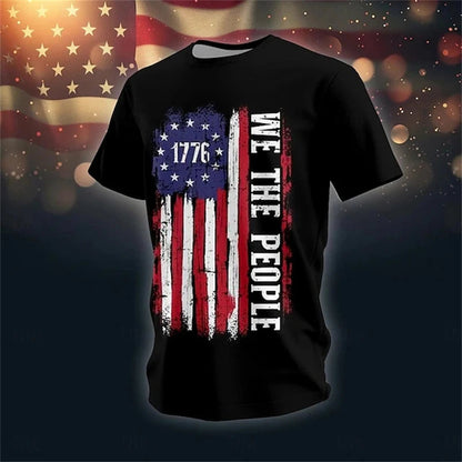 USA Patriotic Round Neck Tee
