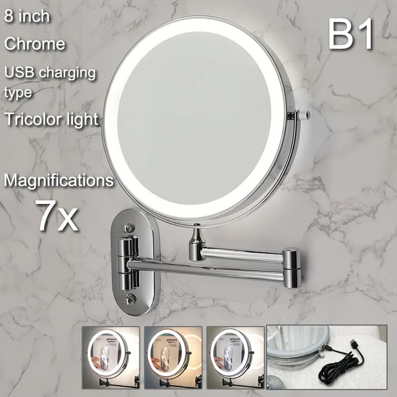 Wall Mounted Lighted Makeup Mirror