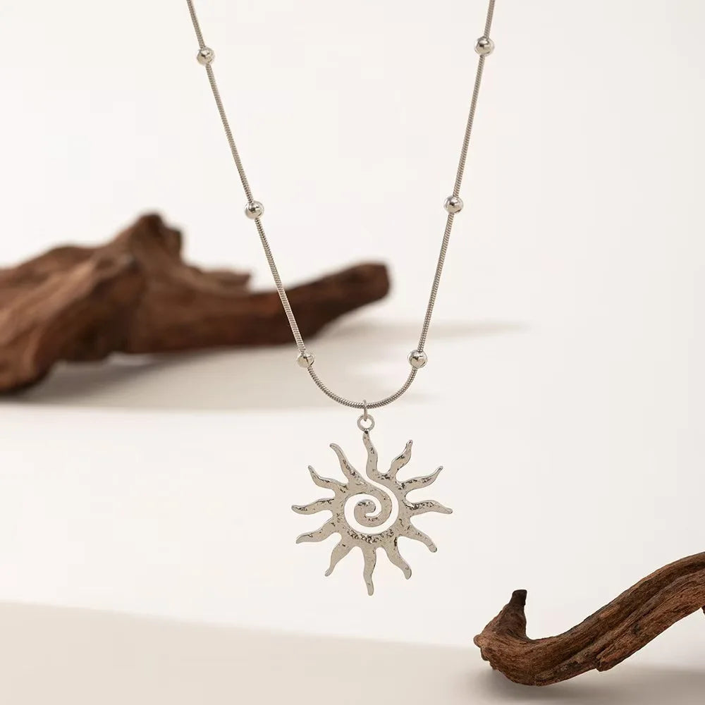 Beaded Pendant Chain Necklace