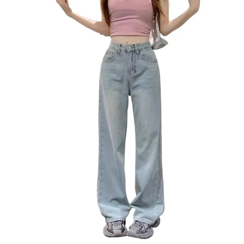 Bow-Embroidery Straight-Leg Jeans