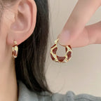 Vintage Water Drop Hoops