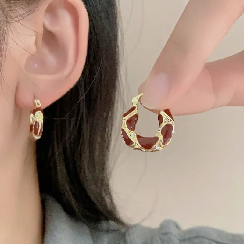 Vintage Water Drop Hoops