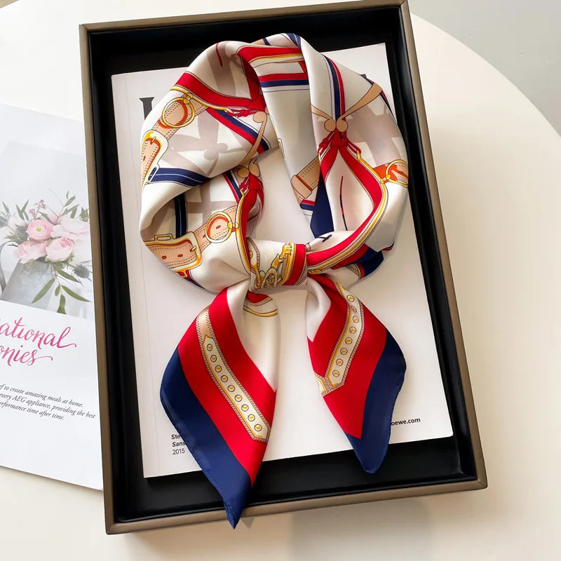 Elegant Silk Feel Square Scarf