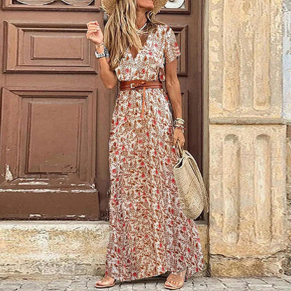 Bohemian Floral Summer Maxi Dress