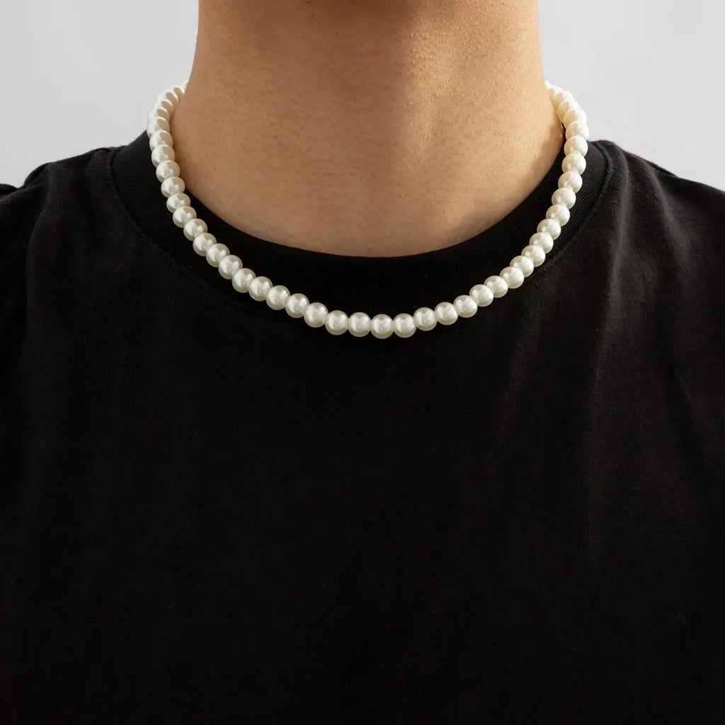 Imitation Pearl Choker Necklace