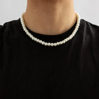 Imitation Pearl Choker Necklace
