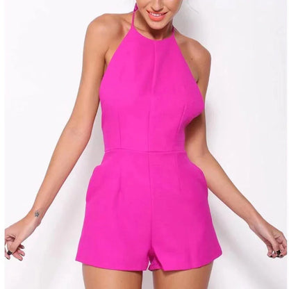 Office Patchwork Backless Suit