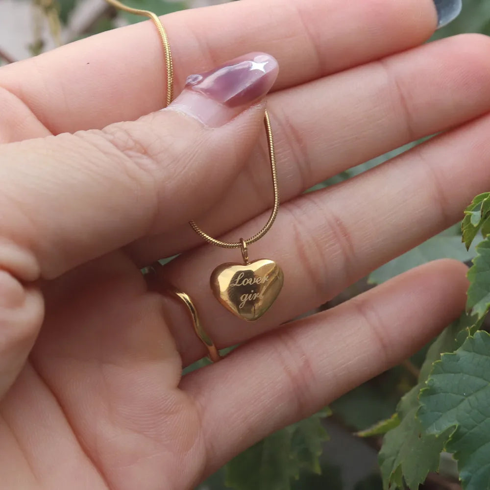 Bubble Heart Snake Necklace