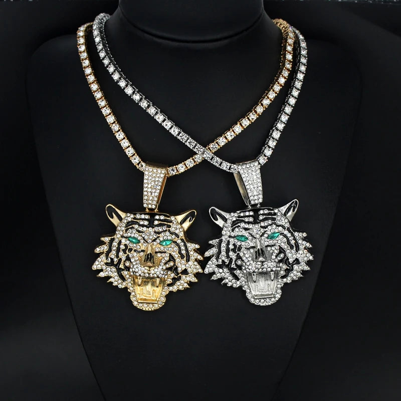 3D Tiger Pendant Necklace