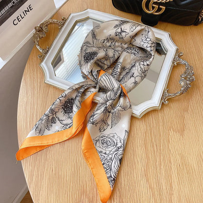 High-End Small Silk Scarf
