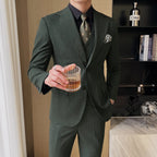 British Linen Slim Groom Suit Set