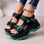 Women Sewing Wedge Sandals