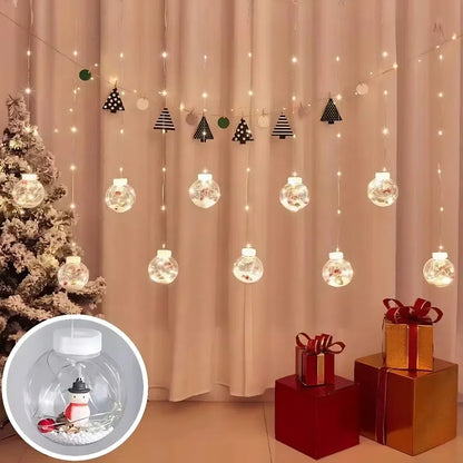 LED Santa Curtain Lights