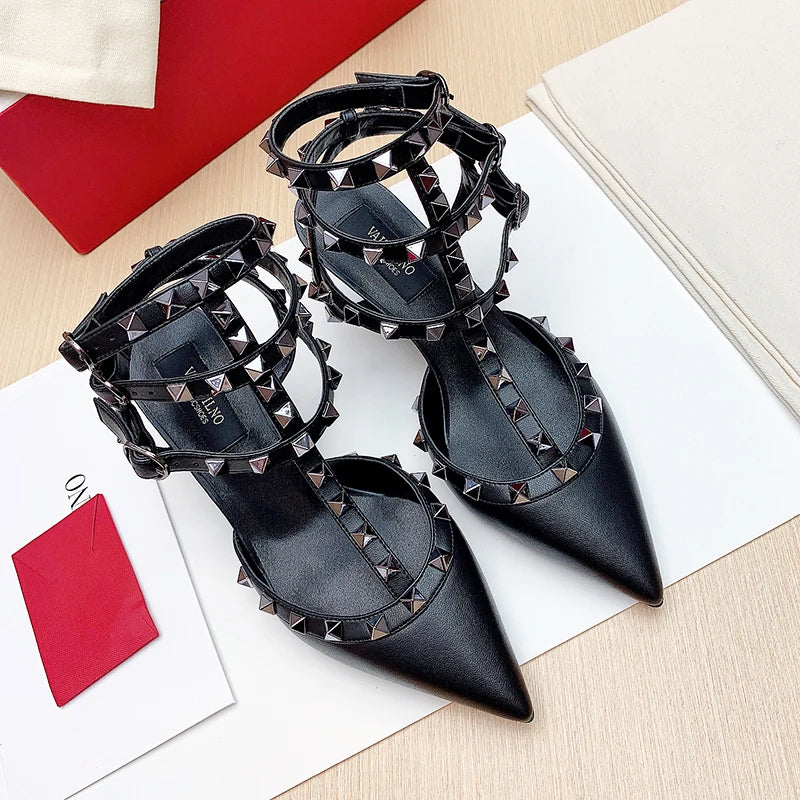 Patent Leather Ankle-Strap Sandals