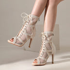 Rhinestone Latin Dance Boots