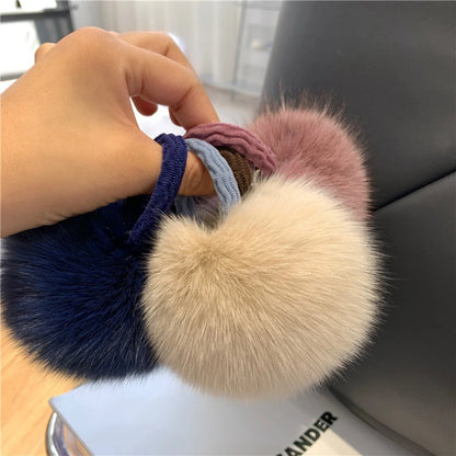 Fox Fur Hair Scrunchie