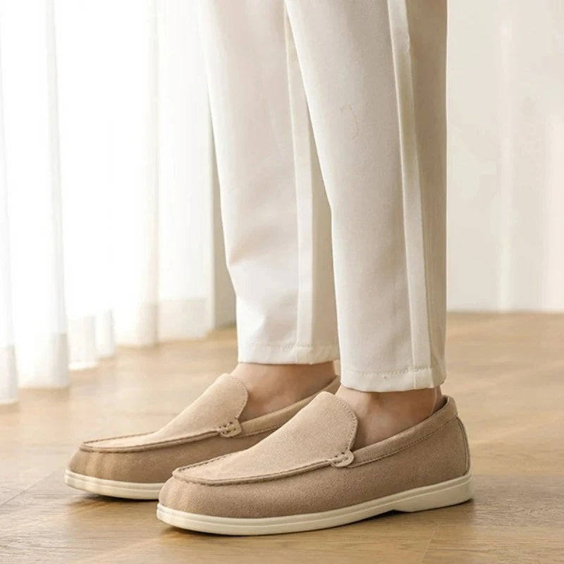 Suede Leather Driving Loafers