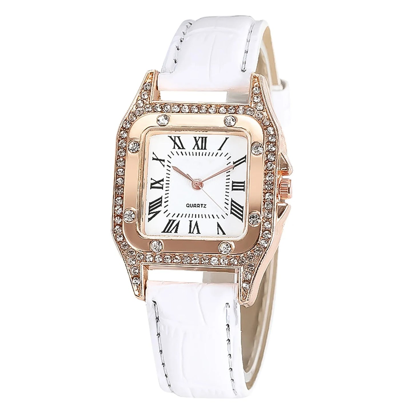 Elegant Women Leather Watch Set