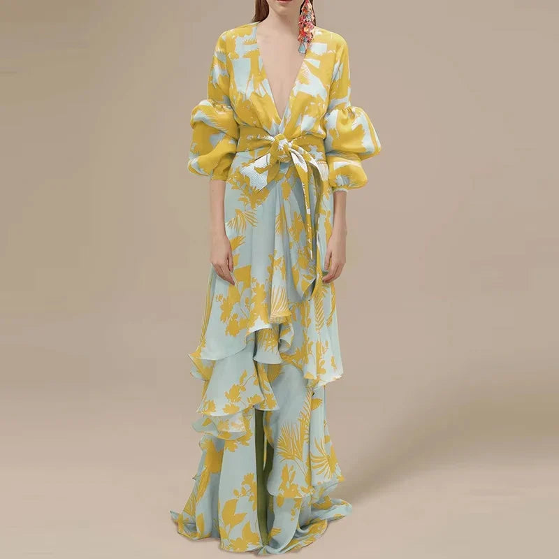 Retro Ruffle Party Dress