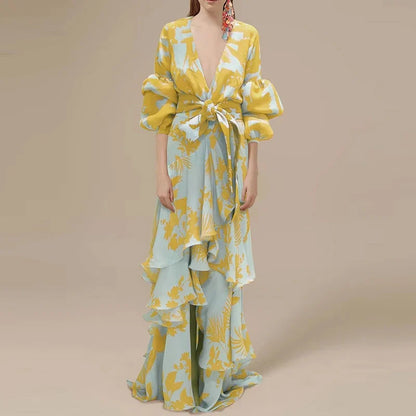 Retro Ruffle Party Dress