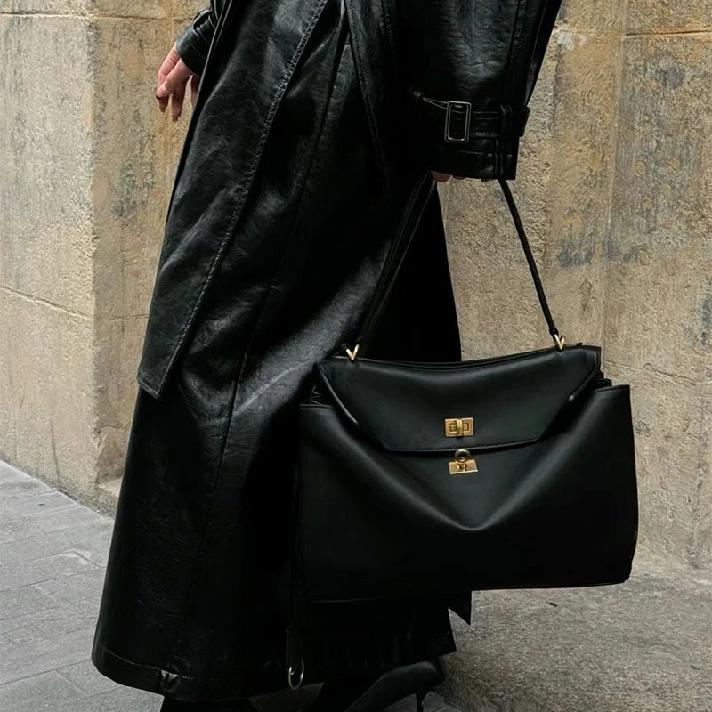 Large Capacity PU Leather Tote Bag