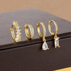 Zircon Water Drop Hoops