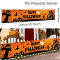 Pumpkin and Bat Halloween Banner