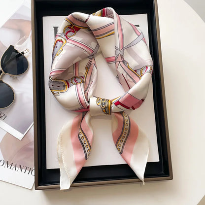 Elegant Silk Feel Square Scarf