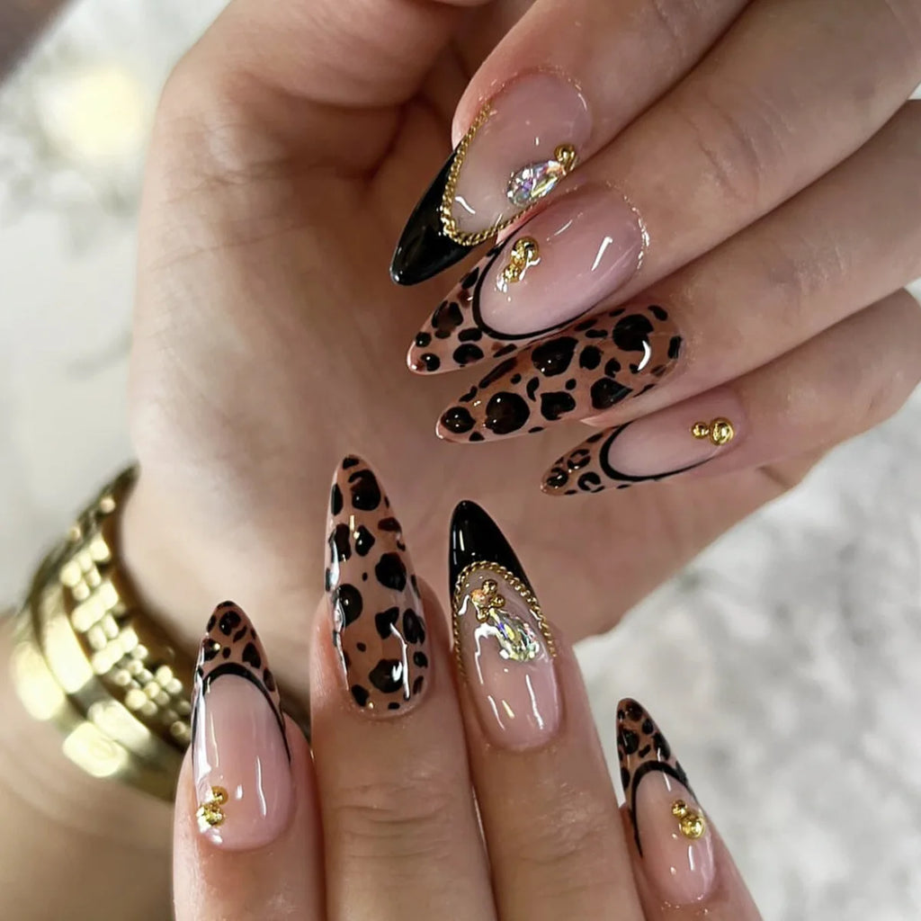Brown Leopard Print Pattern False