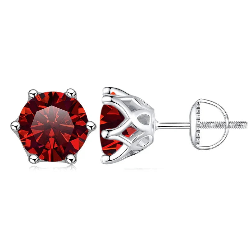 Colorful Moissanite Stud Earrings
